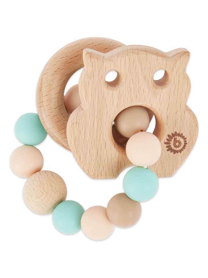 Bieco Spielwaren Greifling Holz Natur mit Silikon Kugel Eule - ab Geburt in Blau günstig kaufen onesize