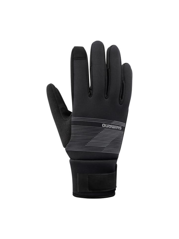 SHIMANO Fahrrad-Handschuhe WINDBREAK Thermal in Schwarz-Grau günstig kaufen