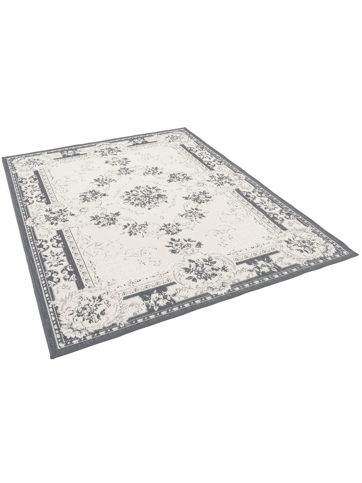Pergamon In- und Outdoor Teppich Beidseitig Cape Cod Bordüre in Grijs günstig kaufen