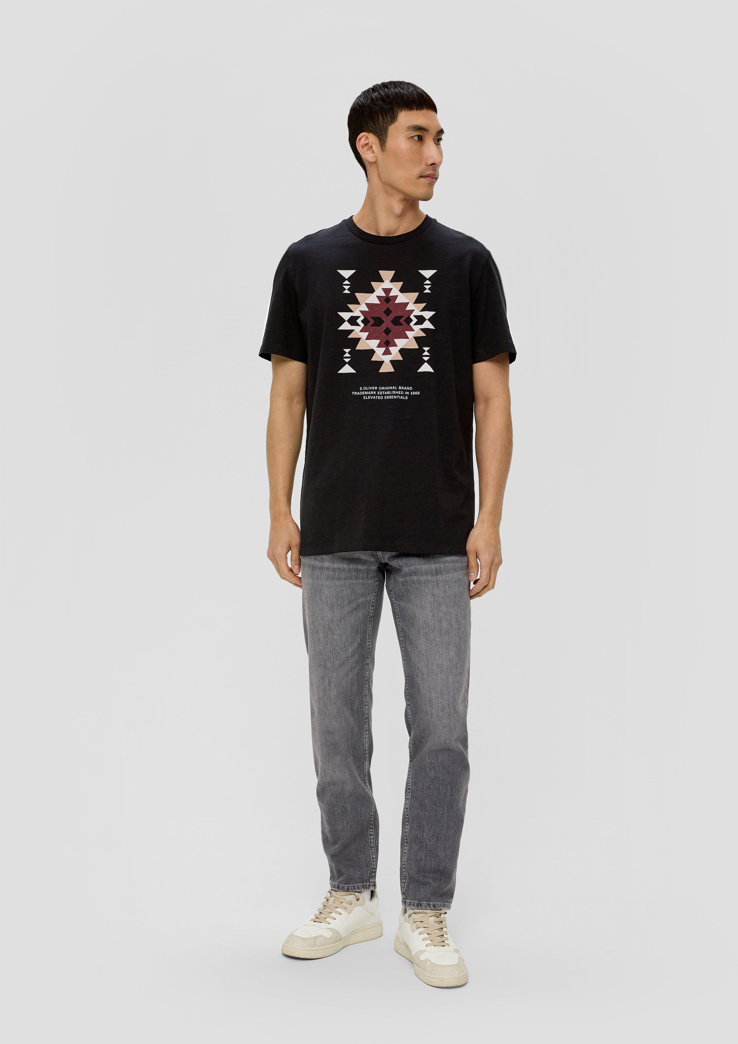 T-Shirt mit Flammgarnstruktur  2138667-99D1