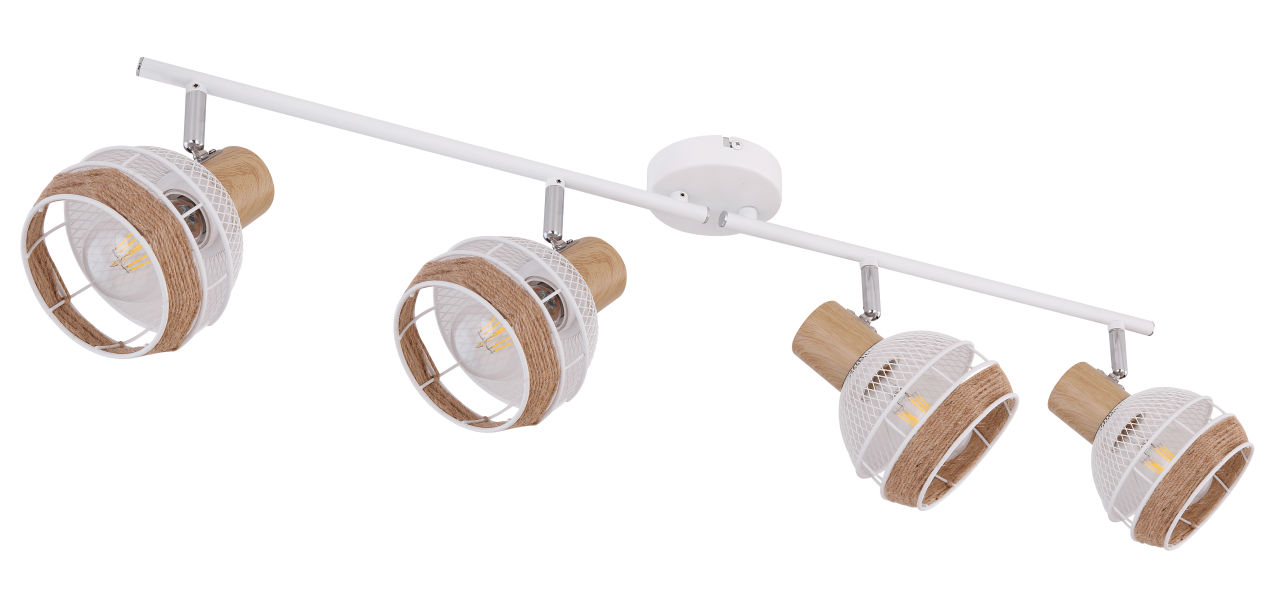 Globo Lighting - WIDY - Strahler Metall weiß, 4x E27