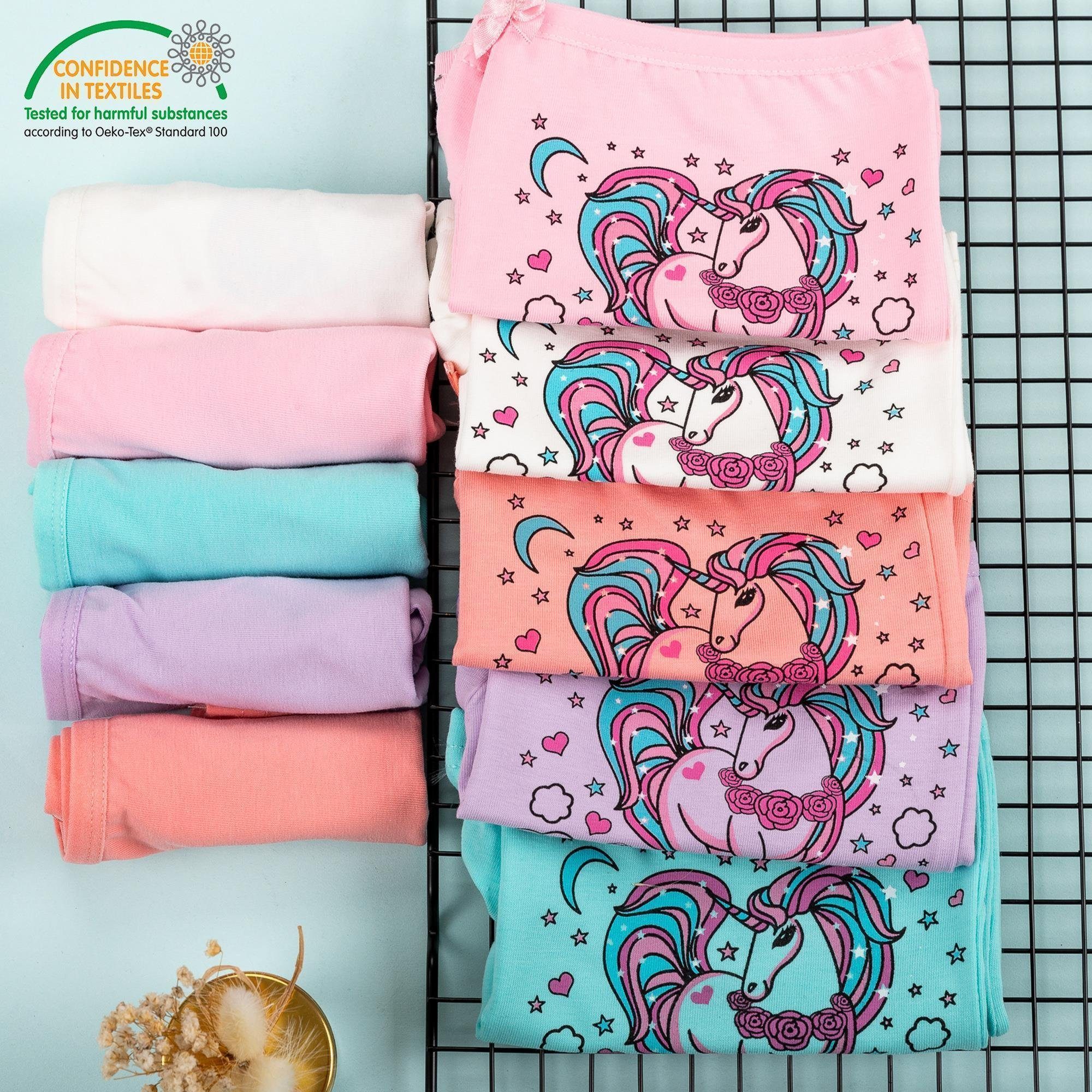 LOREZA Panty 10 Mädchen Pantys aus Baumwolle Unterwäsche Gr. 92-158 (Spar-Packung, 10-St)
