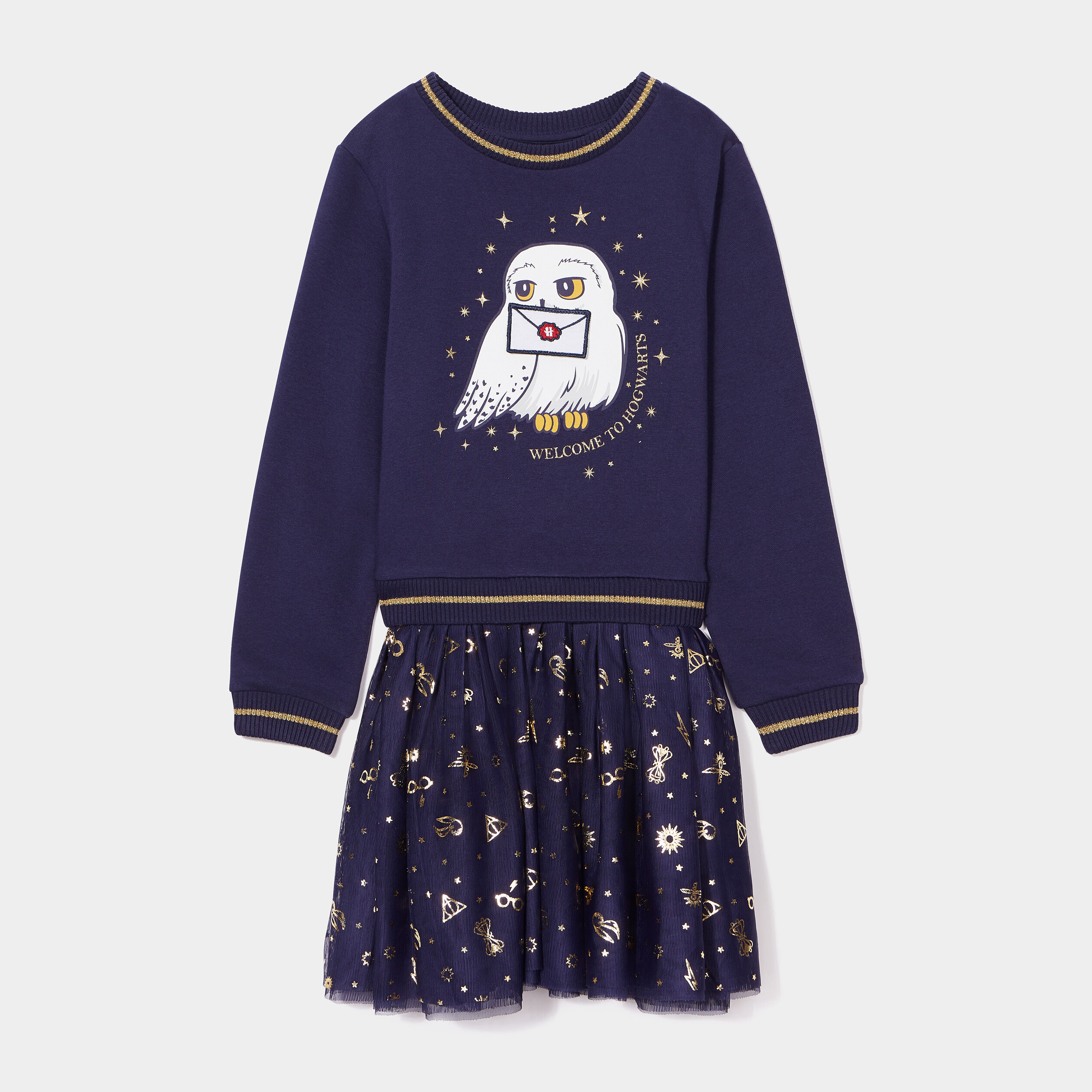 Robe 2-en-1 patineuse Harry Potter bleu marine fille | La Halle