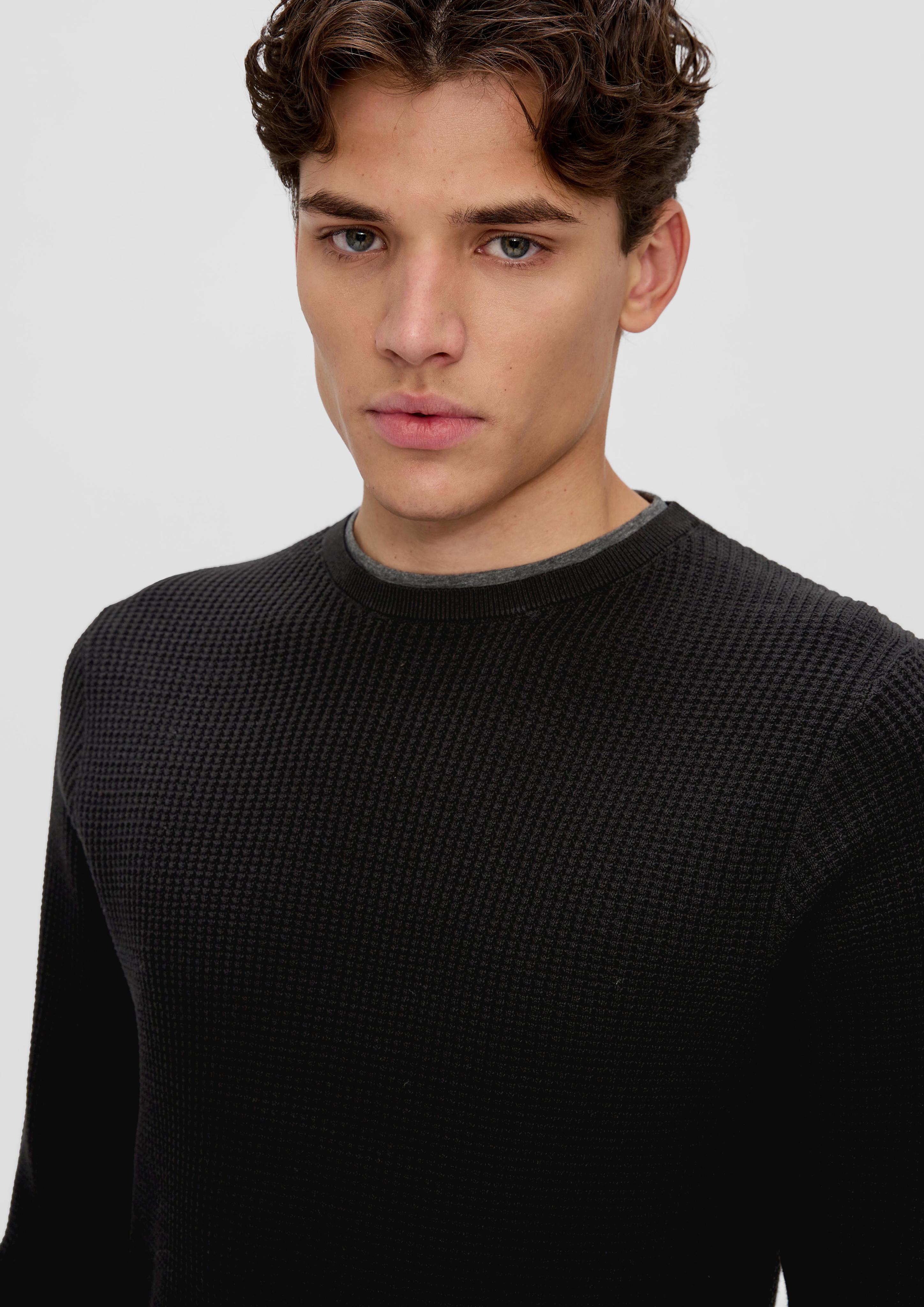 Strickpullover in Layering-Optik  2138583-9999