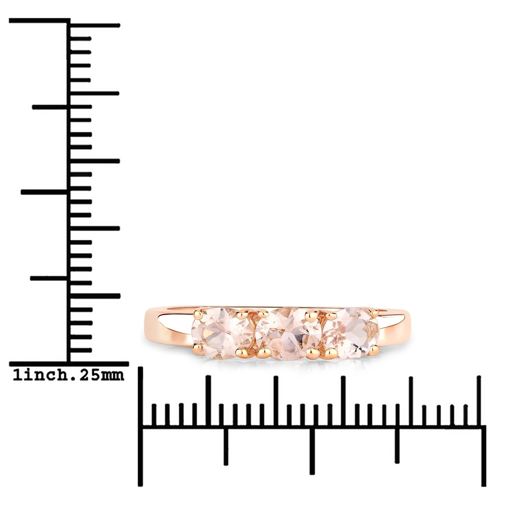 Rafaela Donata Bague Argent sterling Morganite en Or rose Bague