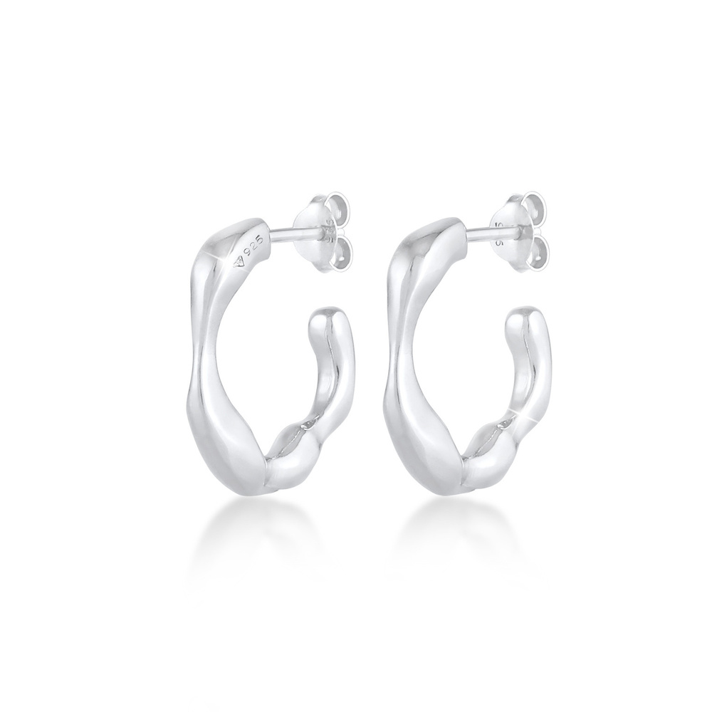 Elli PREMIUM Elli PREMIUM Boucles d'Oreilles Créoles Femme Structure Déclaration Élégante en a Boucles d'oreilles