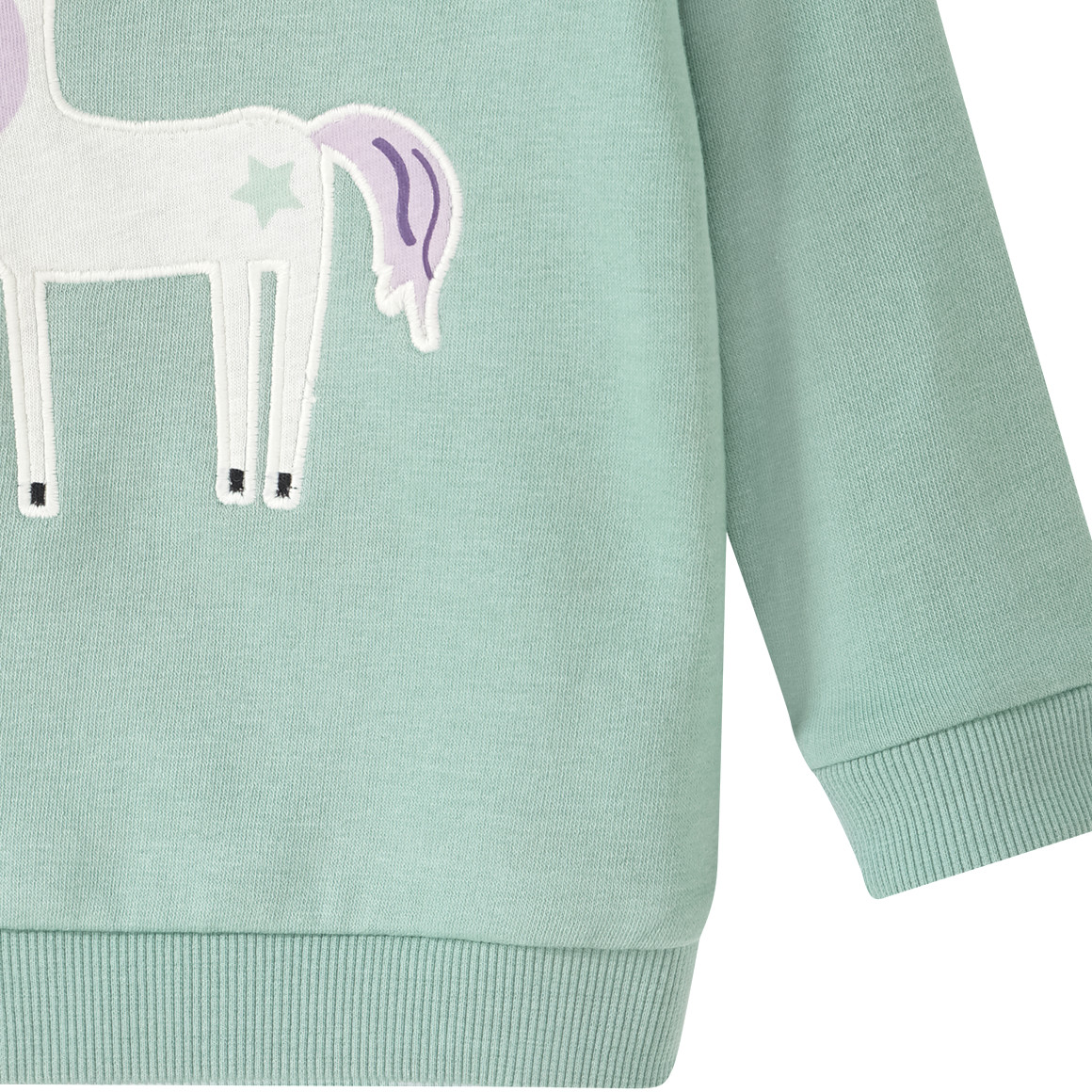 Baby Sweatshirt mit Einhorn-Applikation