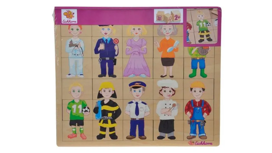 Eichhorn - Einlegepuzzle, Mix und Match, Puzzle mit 30 Steckteilen