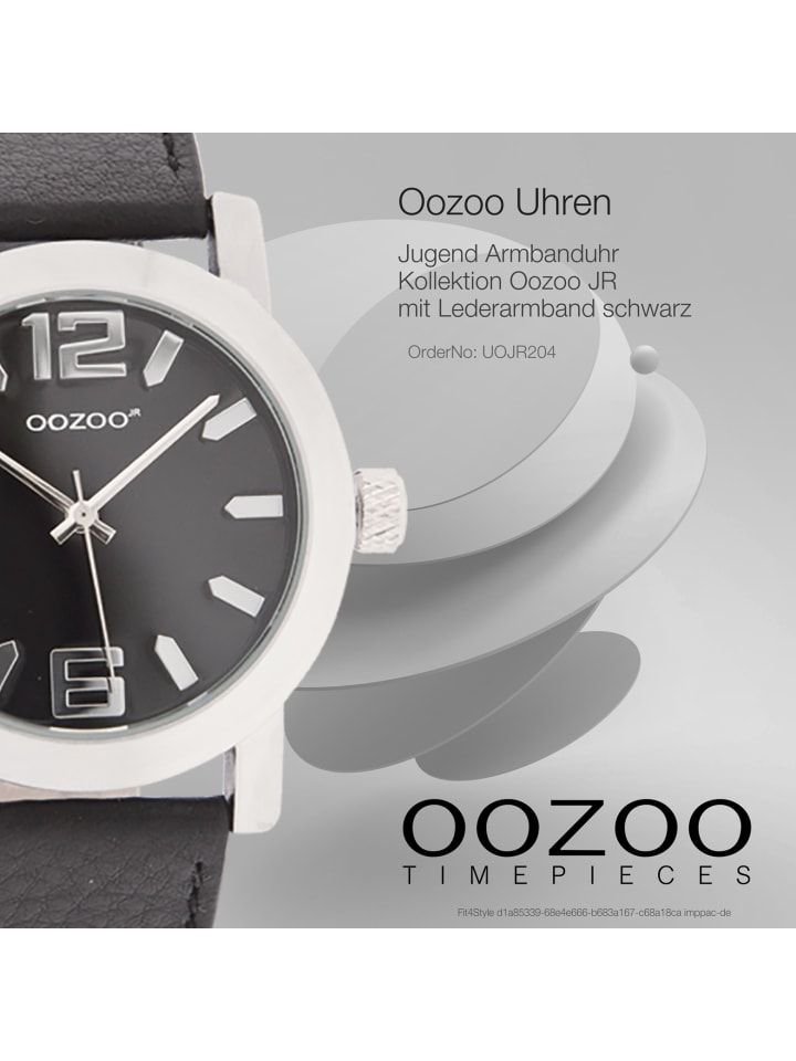 Oozoo Analog-Armbanduhr Oozoo JR schwarz mittel (ca. 38mm) günstig kaufen onesize