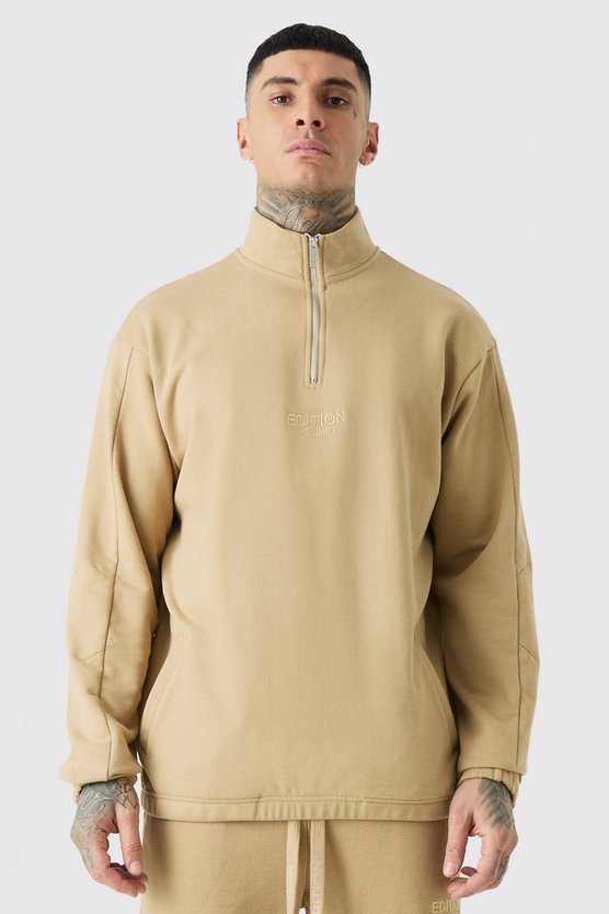 Tall Oversize Sweatshirt mit Trichterkragen