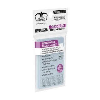 Ultimate Guard Premium Soft Sleeves für Brettspielkarten Mini European (50)