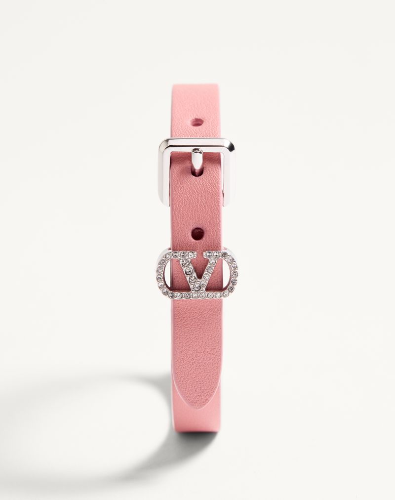 Valentino Ovalette armbånd i læder og Swarovski® krystaller