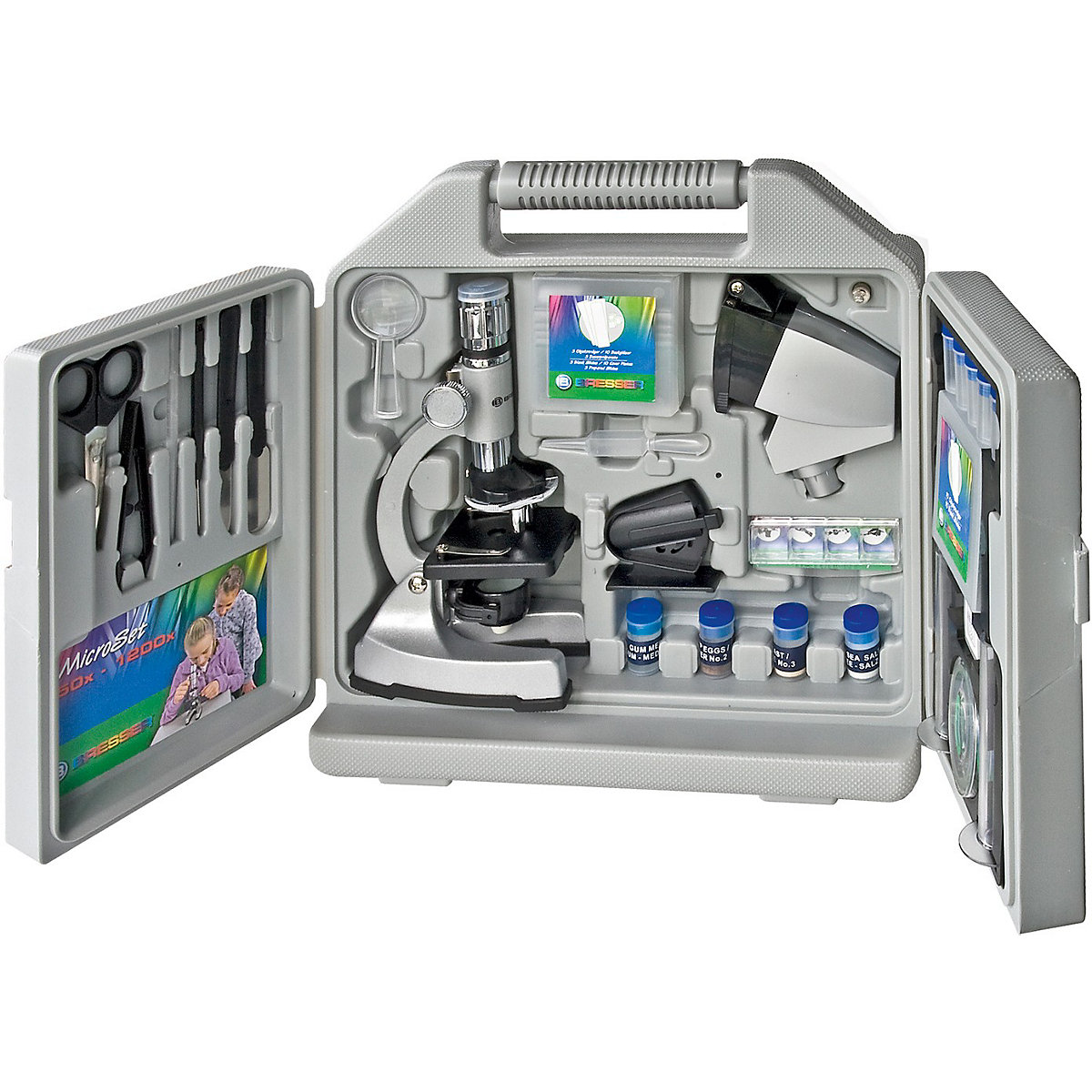 Mikroskop-Set 300x-1200x mit Koffer