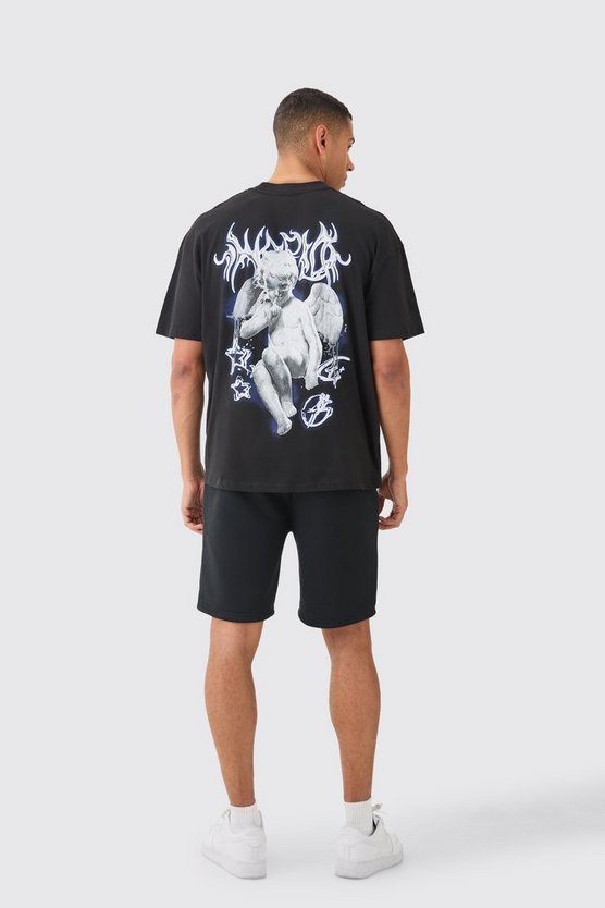 Oversize T-Shirt mit Gothic Renaissance Print