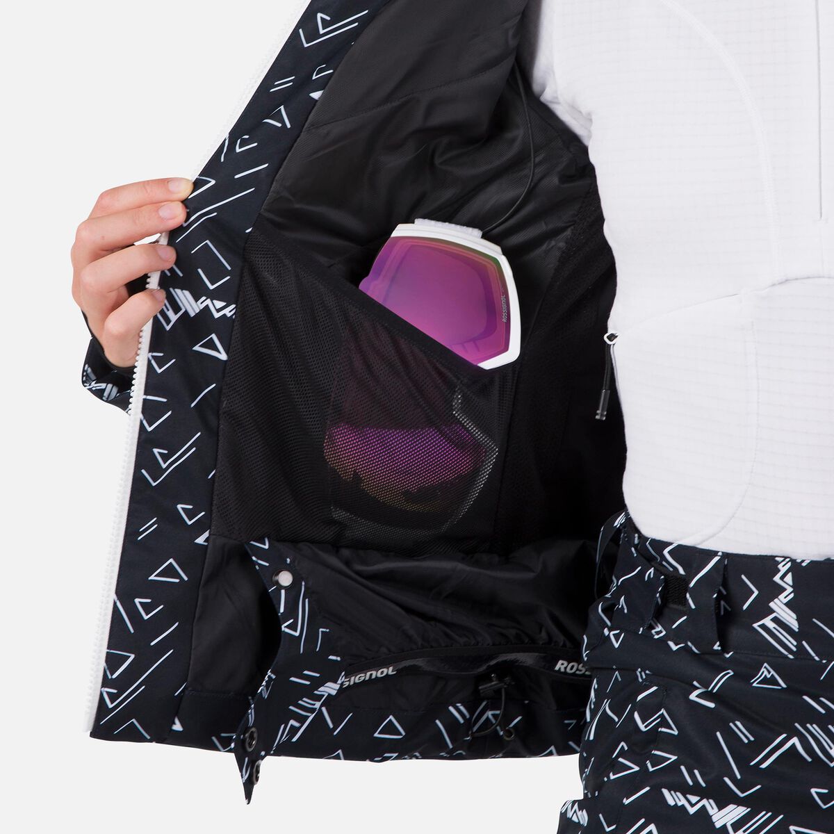 Damen-Steppskijacke mit Print Wispile
