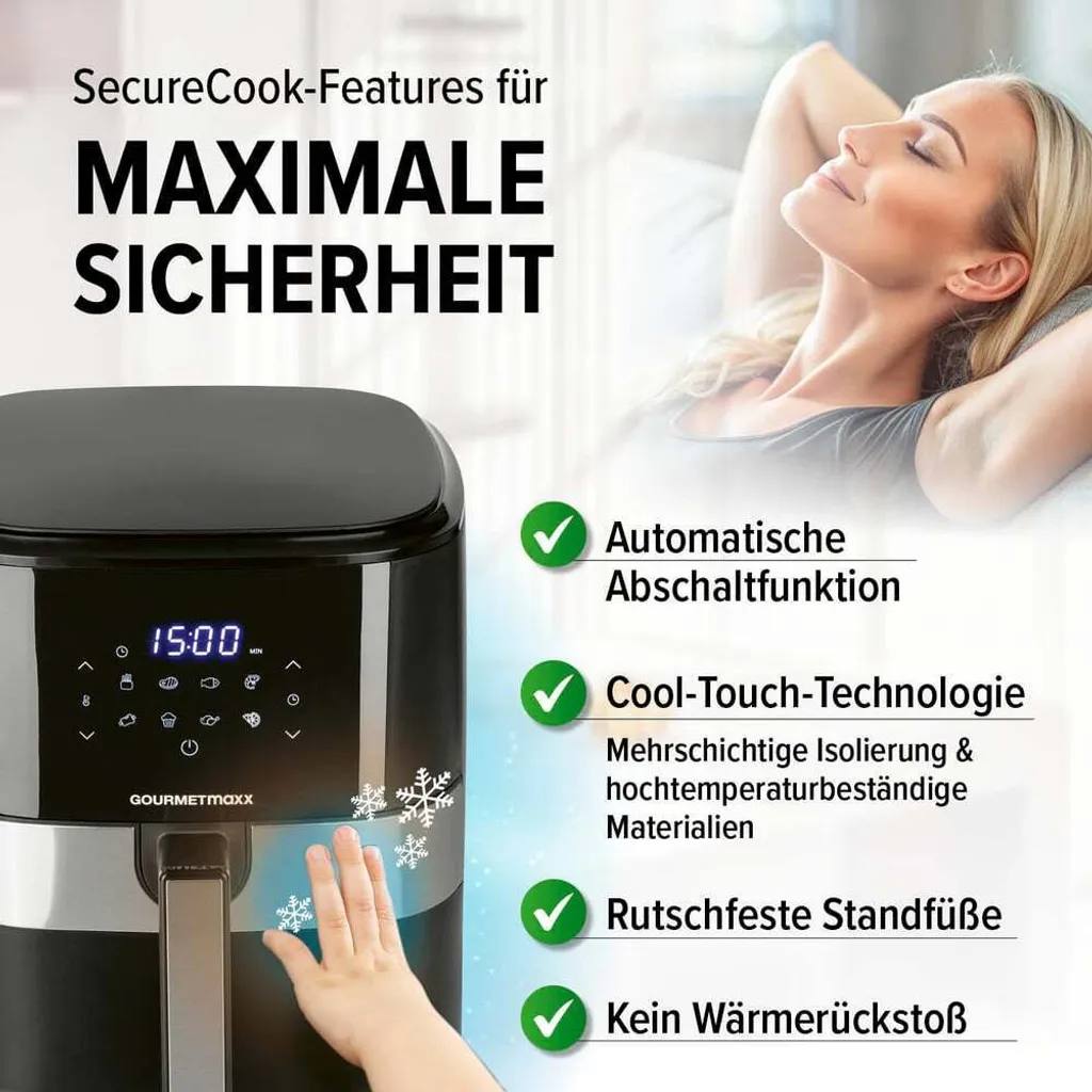 Heißluft-Fritteuse GOURMETmaxx 1500W 6,2L
