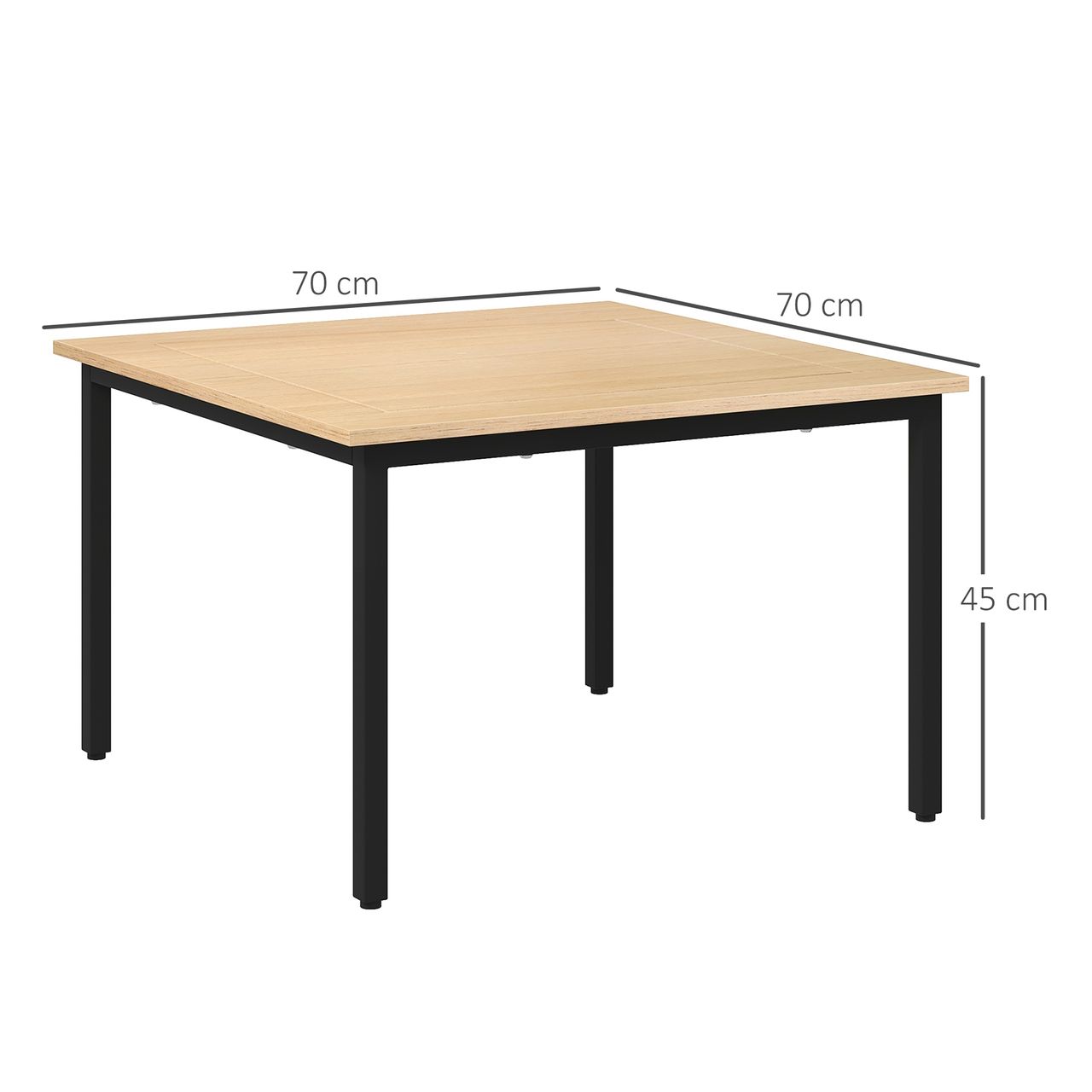 HOMCOM Couchtisch, Beistelltisch, Kaffeetisch, Sofatisch für Wohnzimmer, Natur