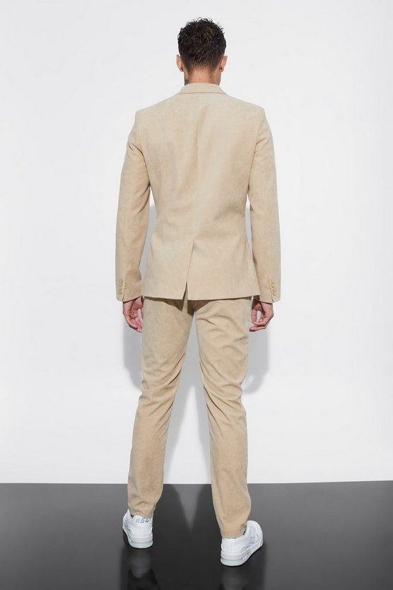 Zweireihiger Skinny Cord-Blazer