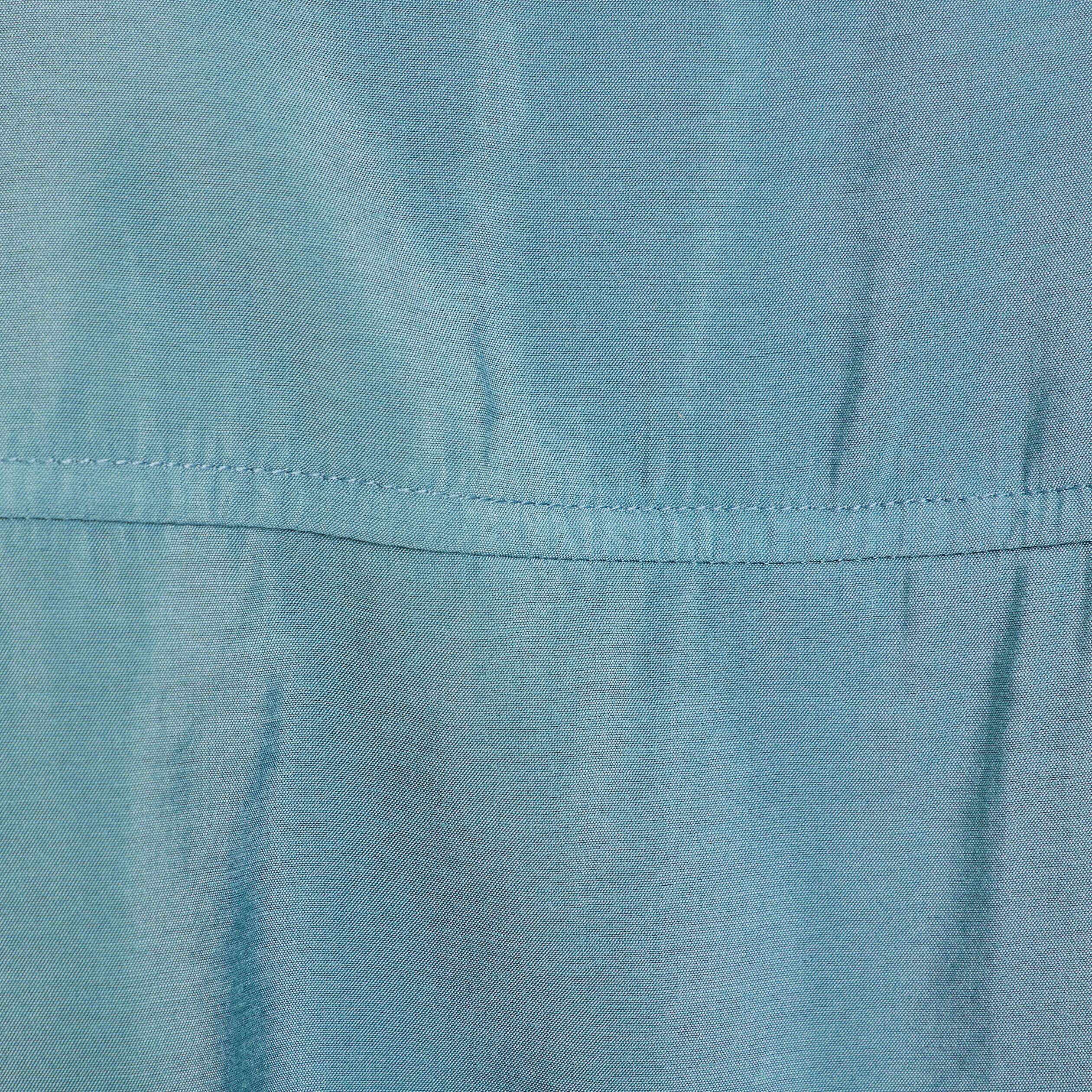 Chemise manches 3/4 bleu pétrole femme | Cache Cache