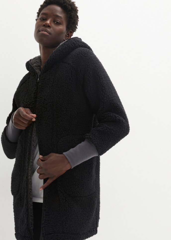 Teddy-Fleece Jacke, Oversized
