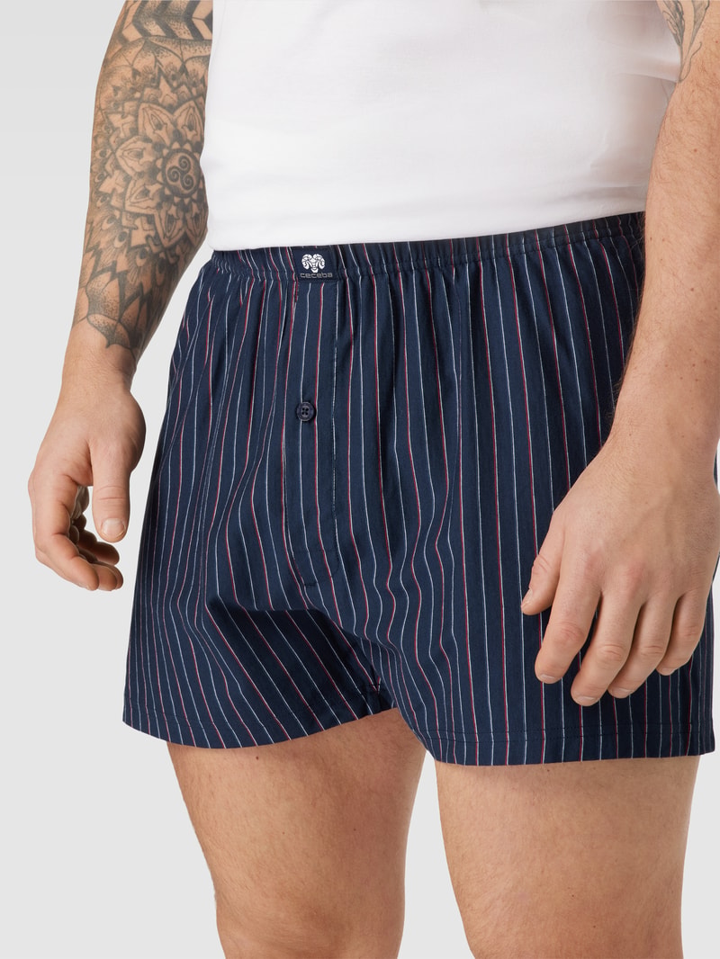 PLUS SIZE Boxershorts mit Knopfverschluss im 2er-Pack in marineblau