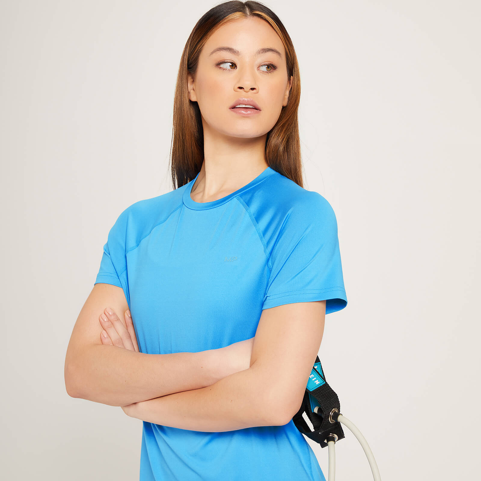 T-shirt d’entraînement MP Linear Mark pour femmes – Bleu vif