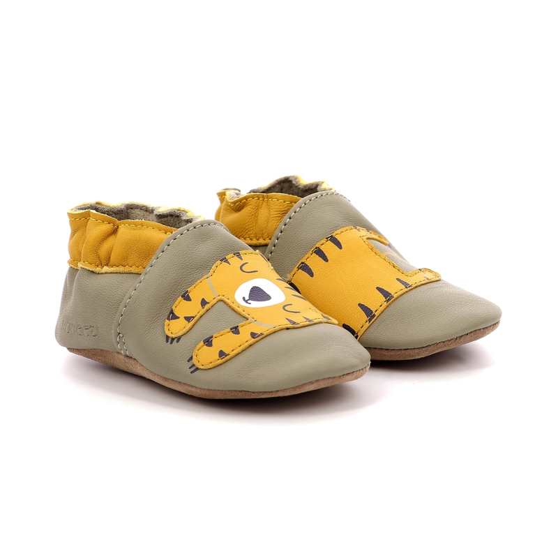 Chaussons cuir tannage vegetal Tiger Nap