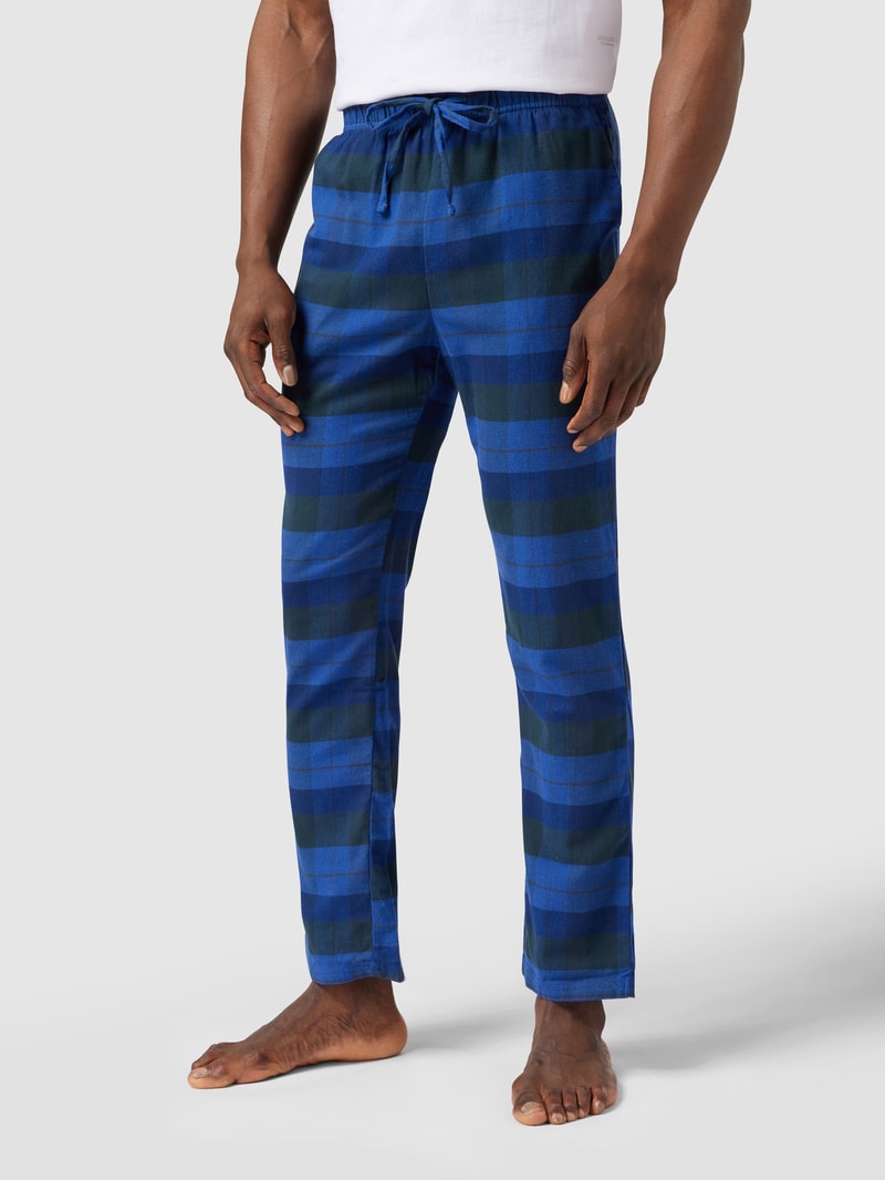 Pyjama-Hose mit Tartan-Karo in marineblau