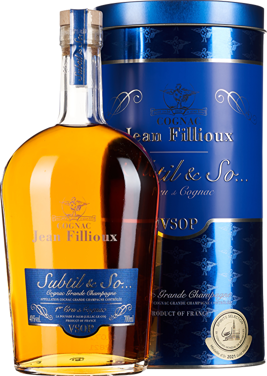 Jean Fillioux Cognac Subtil & So 1er Cru VSOP 0,7 Liter in Tube