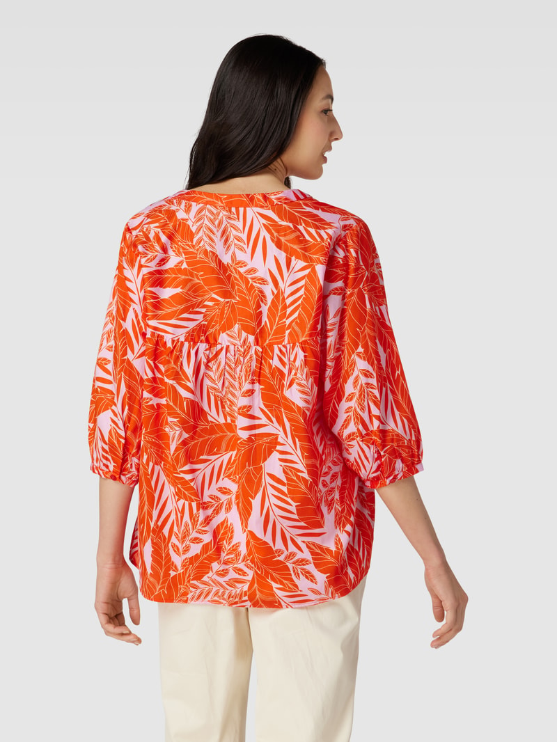 Blusenshirt mit Allover-Muster in hellrosa