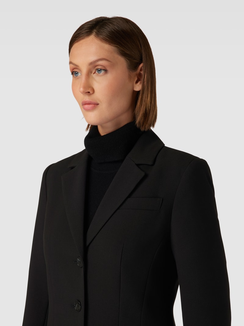 Longblazer mit Pattentaschen in schwarz