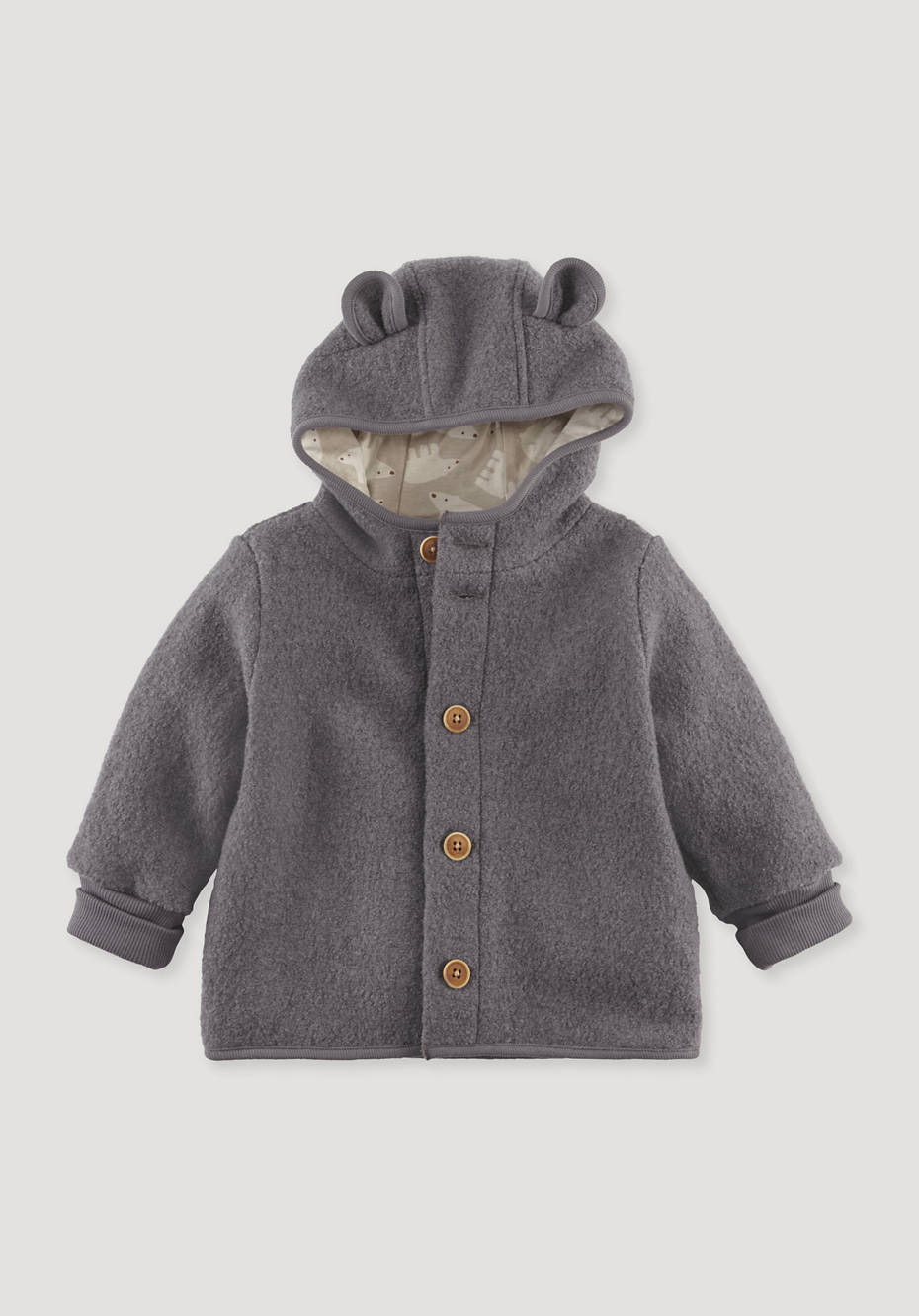 Walkjacke aus reiner Bio-Merinowolle