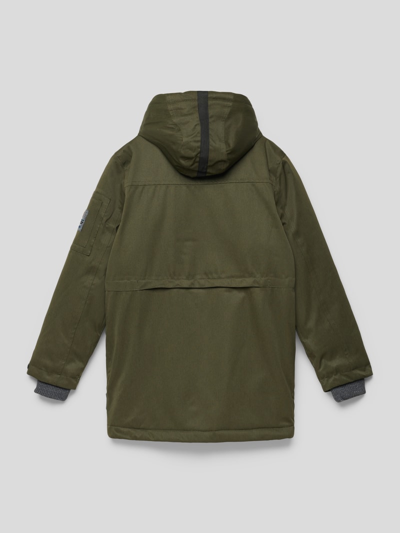 Funktionsjacke mit Kapuze in khaki