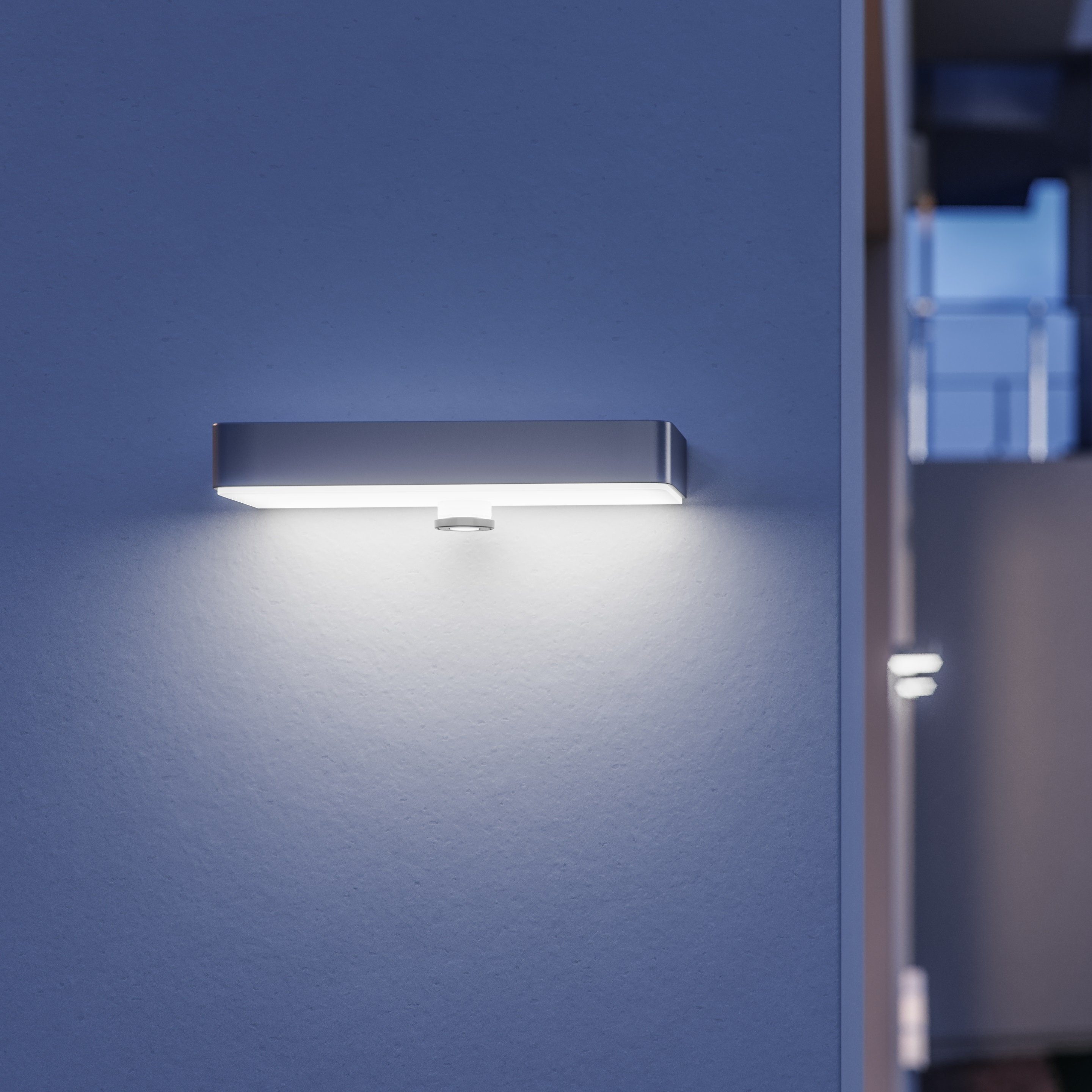 steinel LED Solarleuchte XSolar SOL-O S, mit Bewegungsmelder, LED fest integriert, warmweiß, 360° Bewegungsmelder, Dämmerungssensor, Softlichtstart, Nachtlicht