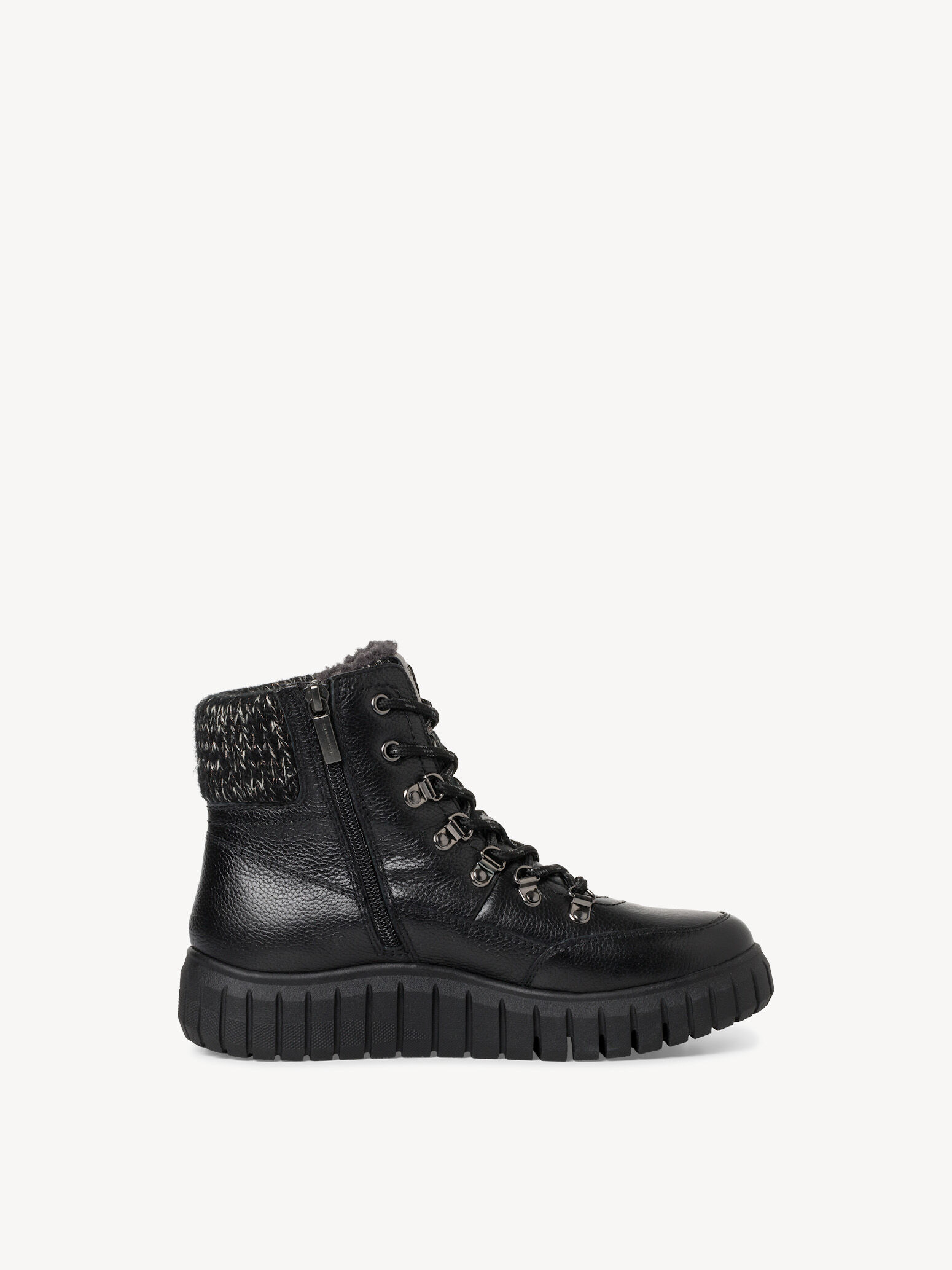 Bottine en cuir - noir