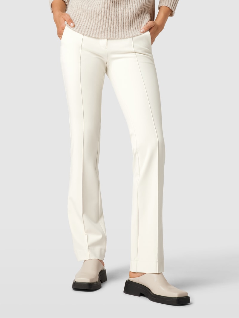 Wide Leg Hose mit Stretch-Anteil Modell 'Twiggy' in offwhite