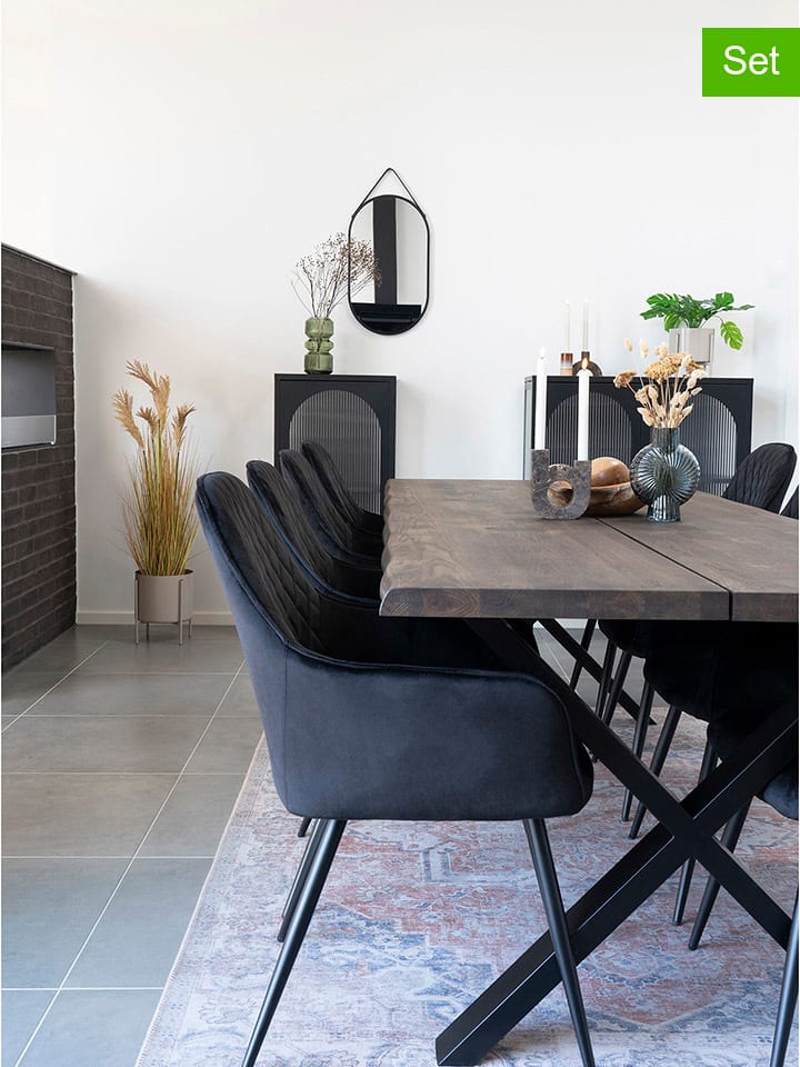 House Nordic 2er-Set: Esszimmerstühle in Schwarz - (B)65 x (H)87 x (T)57 cm günstig kaufen onesize