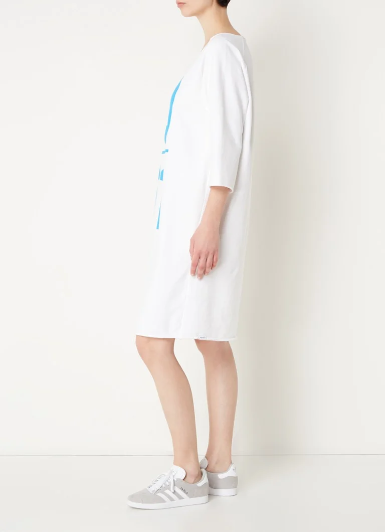 Penn & Ink Midi sweater dress with print