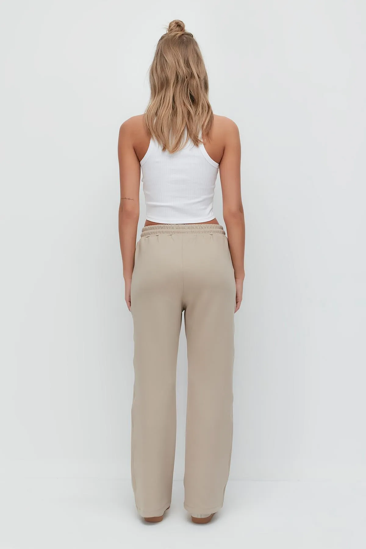 C&City  Jogginghose mit weitem Bein und spanischem Bein, 804 Stone