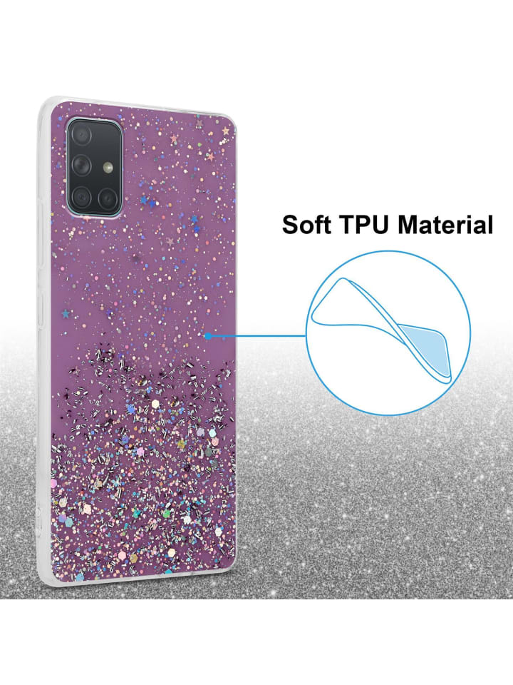 cadorabo Hülle für Samsung Galaxy A71 4G Glitter in Lila mit Glitter günstig kaufen onesize