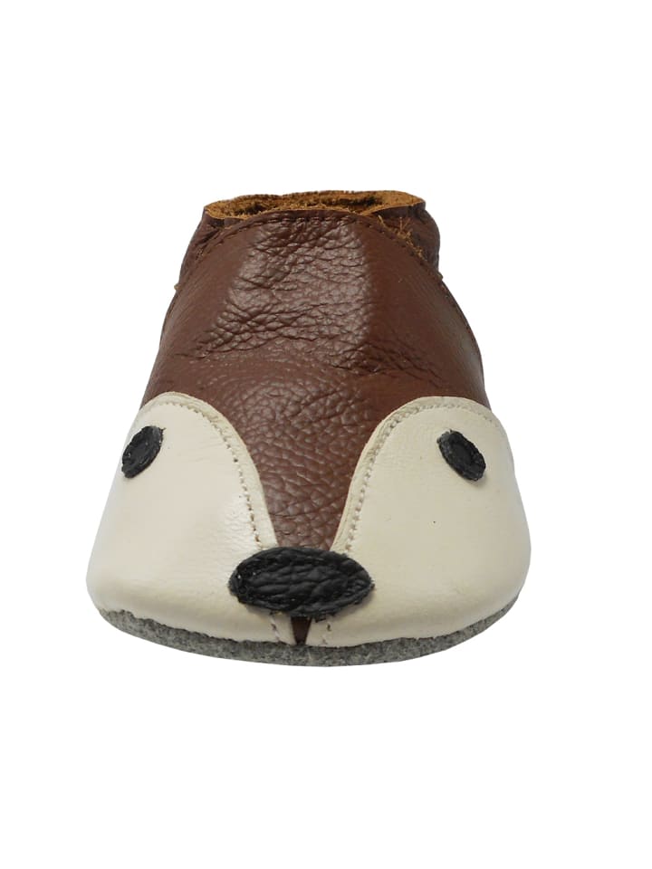 Yalion Leder-Krabbelschuhe 