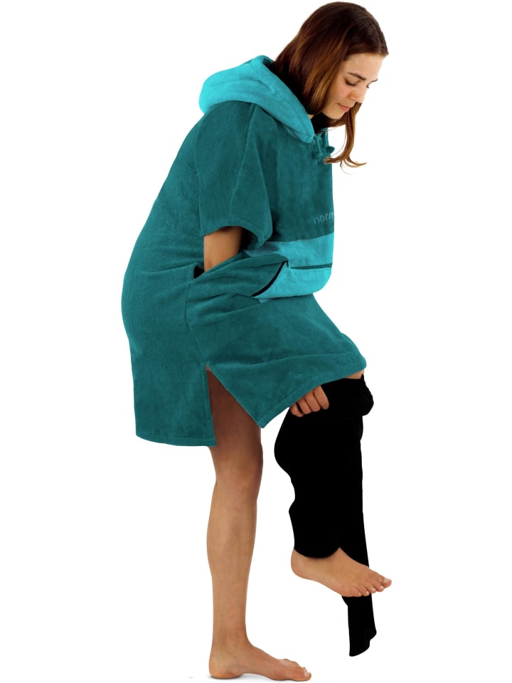 normani Damen Badeponcho in Petrol/Türkis günstig kaufen