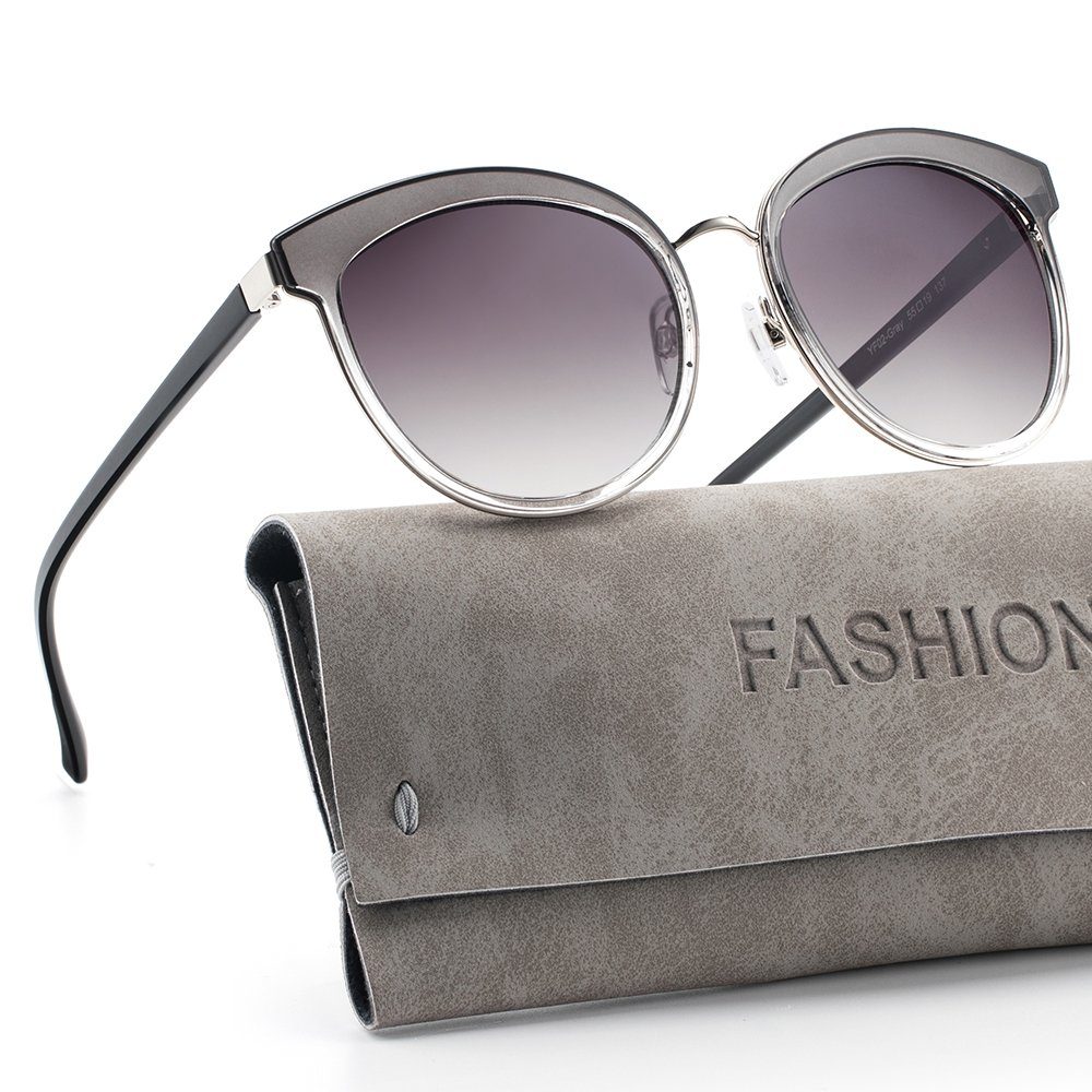 GlobaLink Sonnenbrille Fliegerbrille Damen Retro Stil UV400-Schutz