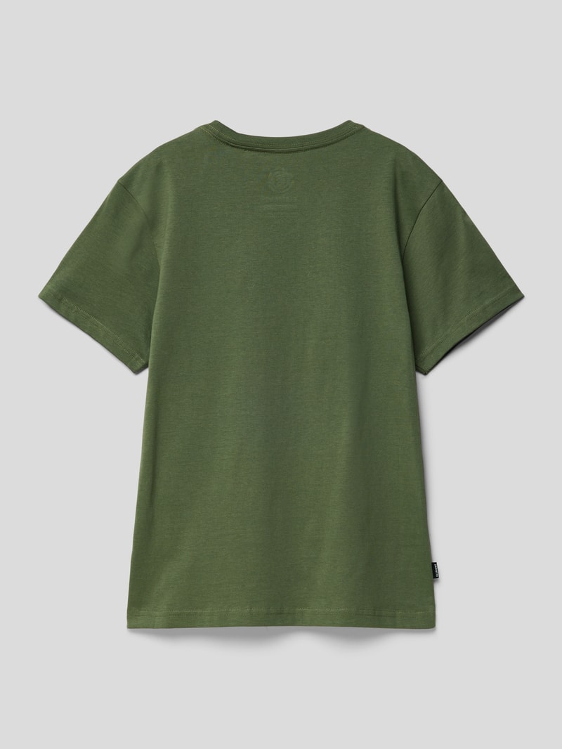 T-Shirt mit Label-Print Modell 'BLAZIN' in olivgrün