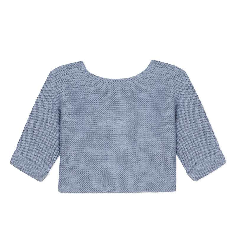 Cardigan bleu en coton point mousse naissance Absorba