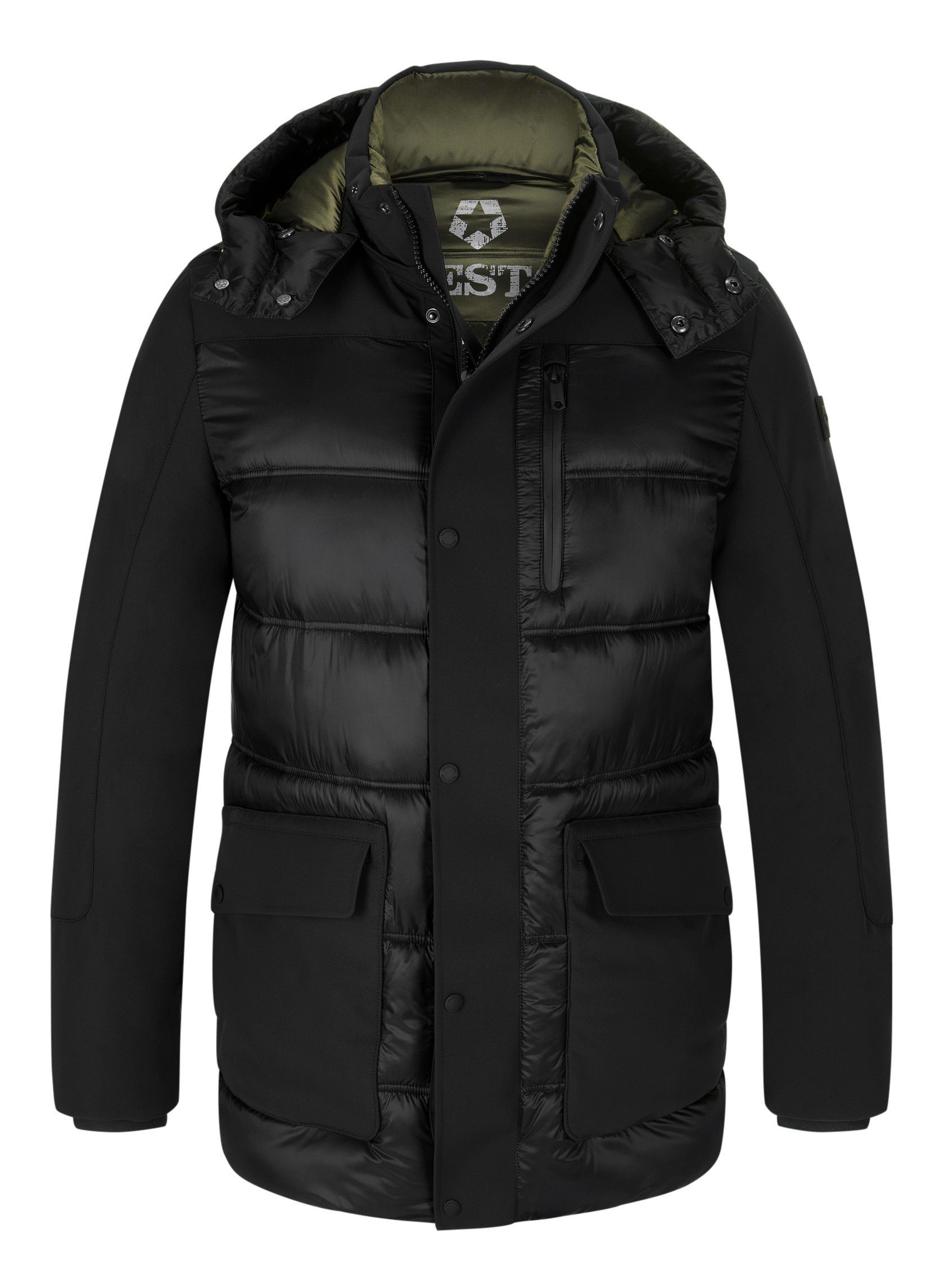 Milestone Steppjacke MSHunter mit abnehmbarer Kapuze und funktionale Eigenschaften