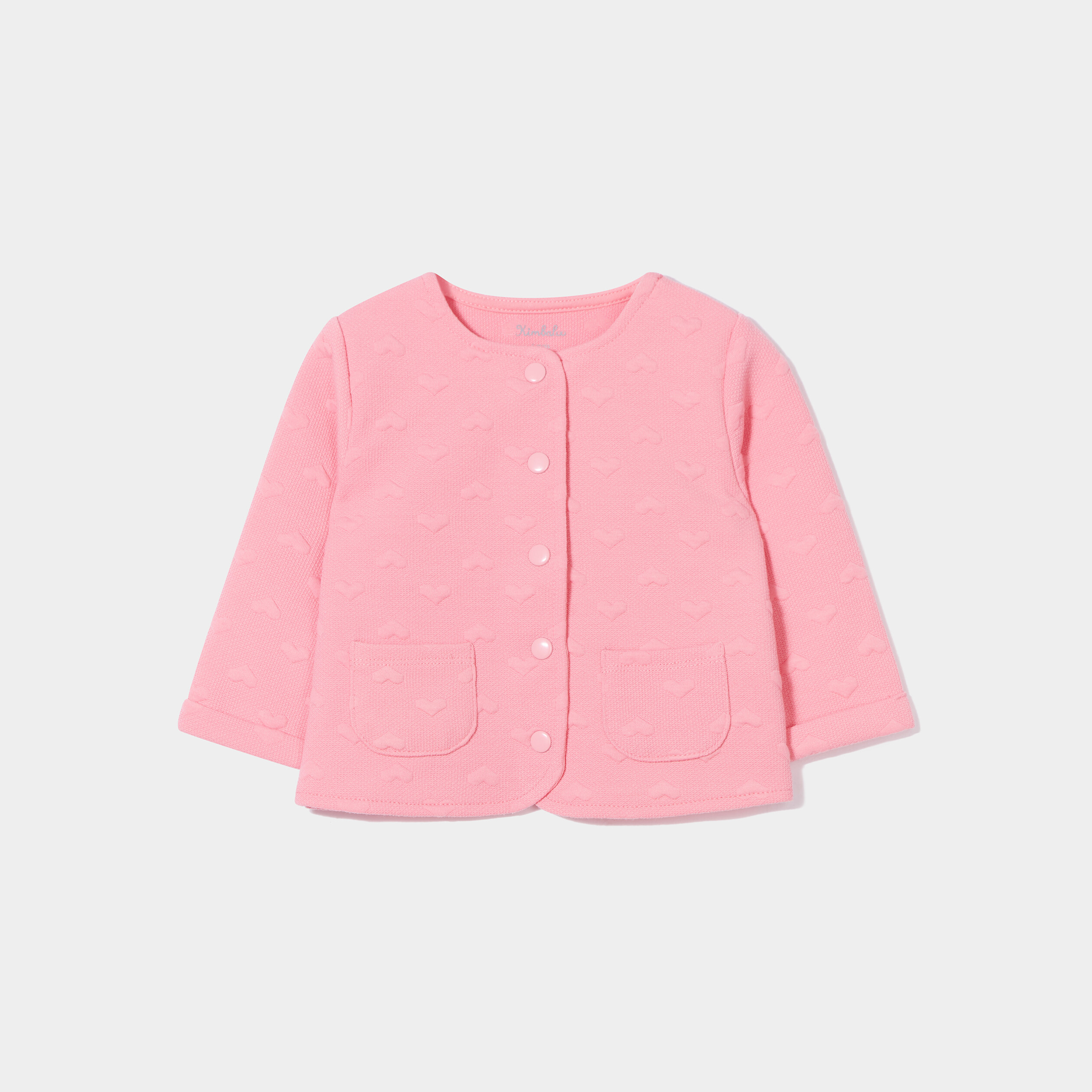 Gilet droit boutonné Kimbaloo rose bébé fille | La Halle