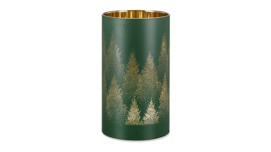 GILDE LED-Leuchter Schwarzwald grün, gold