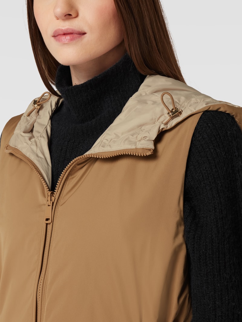 Steppweste mit Wendefunktion Modell 'VINO' in camel
