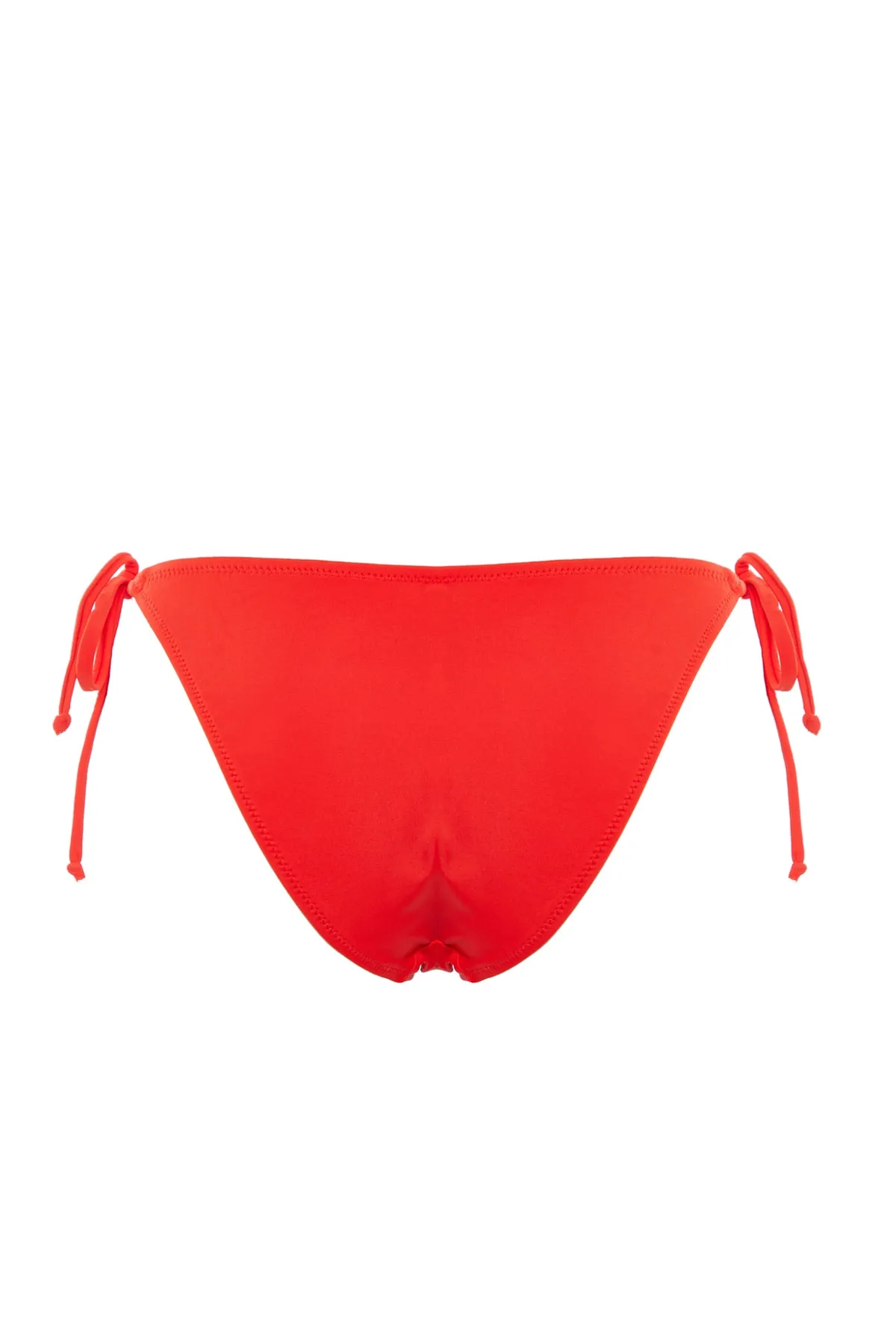 Trendyol Collection  Rote Bikinihose mit V-Ausschnitt und hohem Beinausschnitt TBESS23BA00007